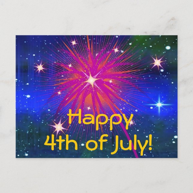 Glückwunsch 4. Juli Postkarte2 Postkarte (Vorderseite)