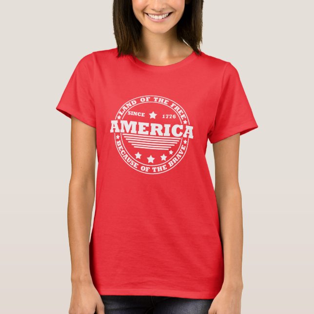 Glückwunsch 4. Juli T-Shirt (Vorderseite)