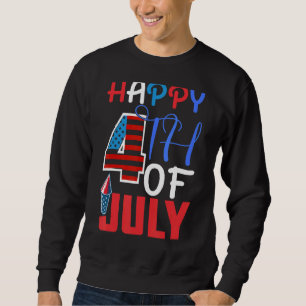 Glückwunsch 4. Juli Unabhängigkeitstag 1776 Amerik Sweatshirt