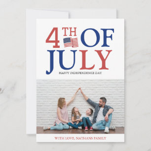 Glückwunsch 4. Juli Unabhängigkeitstag Amerika Fot Karte