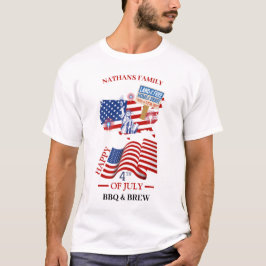 Glückwunsch 4. Juli Unabhängigkeitstag Amerika Fot T-Shirt