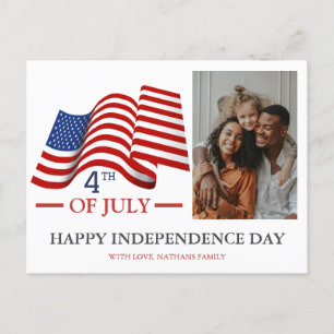 Glückwunsch 4. Juli Unabhängigkeitstag Amerikanisc Feiertagspostkarte
