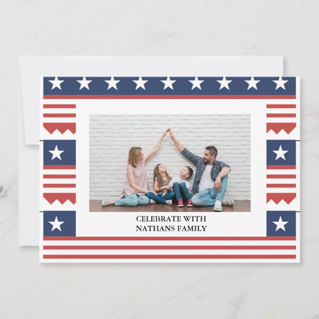 Glückwunsch 4. Juli Unabhängigkeitstag Foto (Vorderseite)