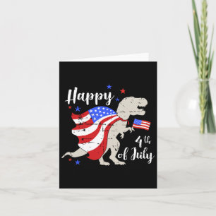 Glückwunsch 4. Juli Unabhängigkeitstag mit T-rex D Karte