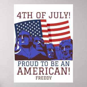 Glückwunsch 4. Juli Unabhängigkeitstag Party Poster