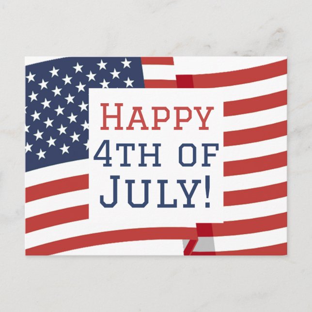 Glückwunsch 4. Juli Unabhängigkeitstag Party Postkarte (Vorderseite)