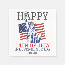 Glückwunsch 4. Juli Unabhängigkeitstag Party Serviette