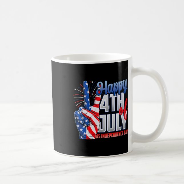 Glückwunsch 4. Juli Unabhängigkeitstag Patriot Fla Kaffeetasse (Rechts)