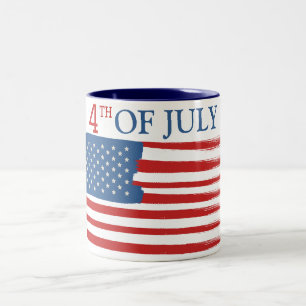 Glückwunsch 4. Juli Unabhängigkeitstag Red White B Zweifarbige Tasse
