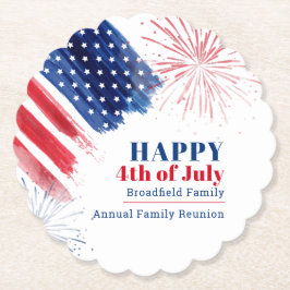 Glückwunsch 4. Juli Unabhängigkeitstag USA Family  Untersetzer