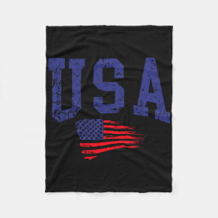 Glückwunsch 4. Juli US-Flagge American Stolz Red W Fleecedecke
