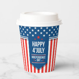 Glückwunsch 4. Juli US Flagge Pappbecher