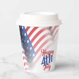 Glückwunsch 4. Juli US Flagge Pappbecher