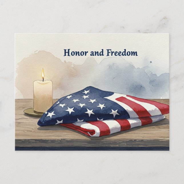 Glückwunsch 4. Juli US Flagge Postkarte (Vorderseite)