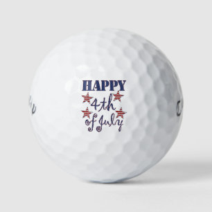 Glückwunsch 4. Juli US Flagge Typografie Golfball