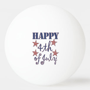 Glückwunsch 4. Juli US Flagge Typografie Tischtennisball