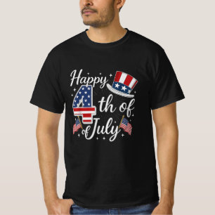Glückwunsch 4. Juli USA Flag Patriotic T-Shirt