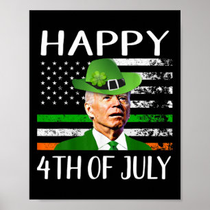 Glückwunsch 4. Juli verwirrt Funny Joe Biden St Pa Poster