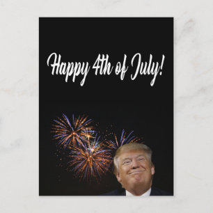 Glückwunsch 4. Juli von Donald Trump Postkarte
