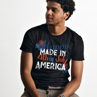 Glückwunsch 4. july Amerika Typografie T-Shirt