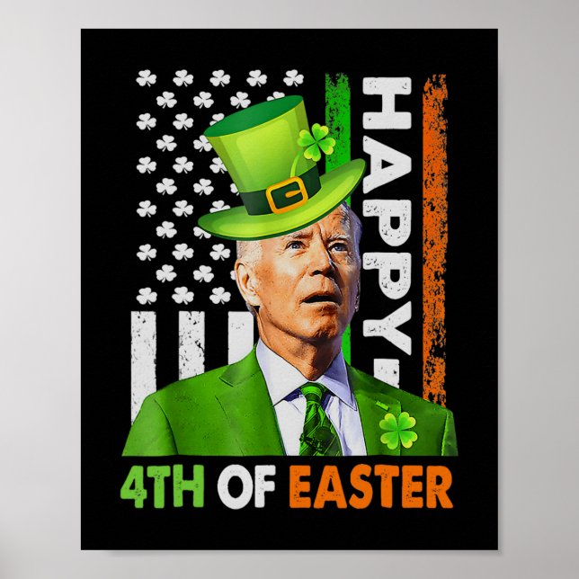 Glückwunsch 4. Osterspass Joe St Patricks Day Lepr Poster (Vorne)