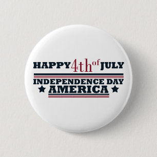 Glückwunsch 4. Tag der Unabhängigkeit Amerikas Button