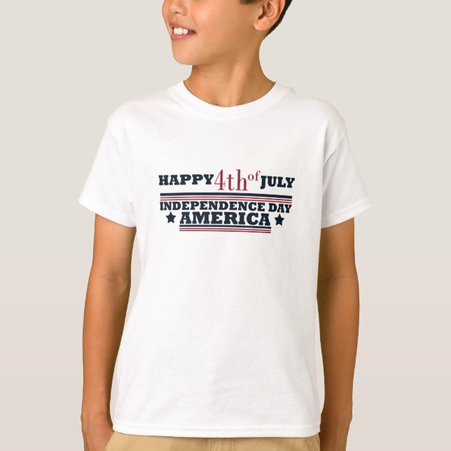 Glückwunsch 4. Tag der Unabhängigkeit Amerikas T-Shirt (Vorderseite)