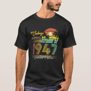 Glückwunsch 75. Geburtstag 75 Jahre Vintag April 1 T-Shirt