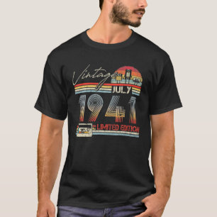 Glückwunsch 80. Geburtstag Vintag Juli 1941 80 Jah T-Shirt