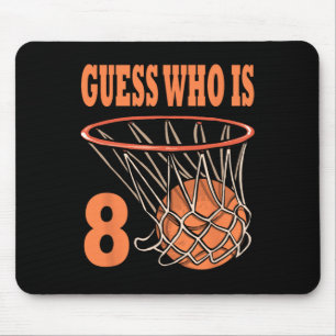 Glückwunsch 8. Geburtstag 8 Jahre alter Basketball Mousepad