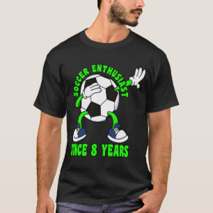 Glückwunsch 8 Geburtstag 8 Jahre alter Dabbing Fuß T-Shirt