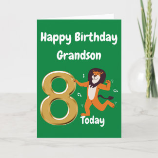 Glückwunsch 8. Geburtstag Grandson Karte