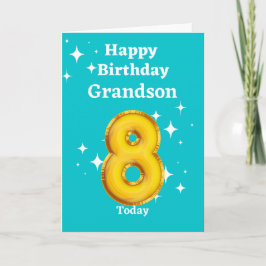 Glückwunsch 8. Geburtstag Grandson Karte