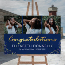 Glückwunsch Abschluss 3 Foto Blue Gold