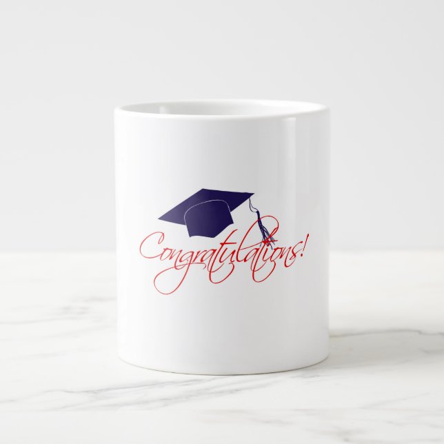 Glückwunsch Abschluss, dass Jumbo-Tasse (Vorderseite)