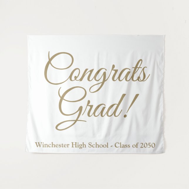 Glückwunsch Abschluss des Grand-Script-Jahrgangs Wandteppich (Vorderseite (Horizontal))