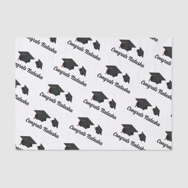 Glückwunsch Abschluss feiern Seidenpapier (Vorderseite)