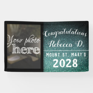 Glückwunsch Abschluss Glitzer Elegante Moderne Sch Banner