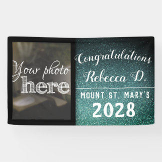 Glückwunsch Abschluss Glitzer Elegante Moderne Sch Banner