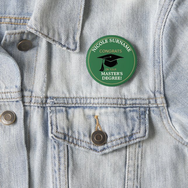 Glückwunsch, Absolvent! Benutzerdefinierter Master Button (Beispiel)