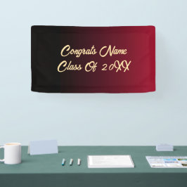 Glückwunsch Absolvent Gold Schrift Ombre Hintergru Banner