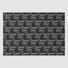 Glückwunsch absolvieren Schwarz-weißes Jahr der be Seidenpapier