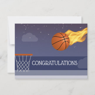 Glückwunsch an Basketball Team gewinnt Postkarte