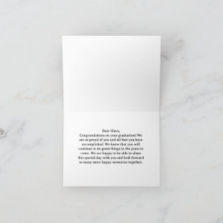 Glückwunsch an niece für den Abschluss Karte