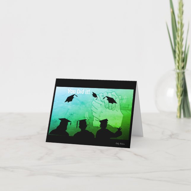 Glückwunsch ASL Abschluss Grußkarte Karte (Vorderseite)