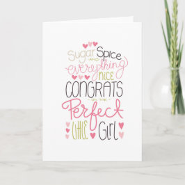 Glückwunsch auf der Perfect Little Girl Birth Card Karte