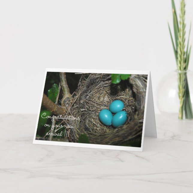 Glückwunsch auf neuer Ankunft Karte (Vorderseite)