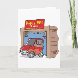 Glückwunsch Auto Waschanlage Grußkarten Karte