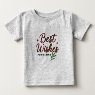 Glückwunsch-Baby-T-Shirt – Personalisiert mit Name Baby T-shirt