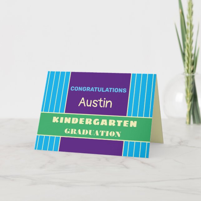 Glückwunsch! Benutzerdefinierte Kindergarten Absch Karte (Vorderseite)